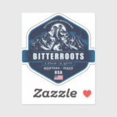 Bitterroot Mountains Wandelbadge Sticker (Vel)
