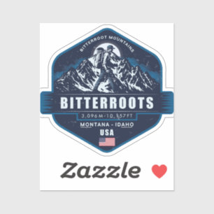 Bitterroot Mountains Wandelbadge Sticker