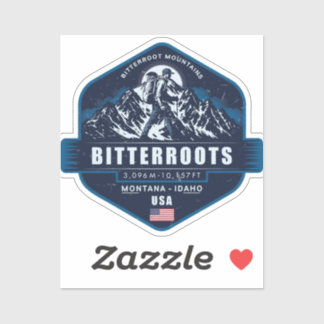 Bitterroot Mountains Wandelbadge Sticker