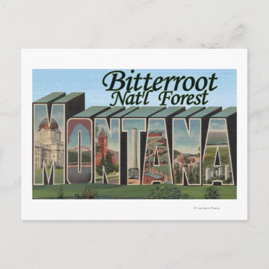 Bitterroot Nat'l Forest, Montana Briefkaart (Voorkant)