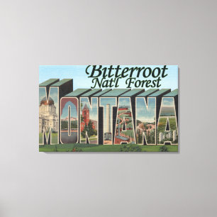 Bitterroot Nat'l Forest, Montana Canvas Afdruk
