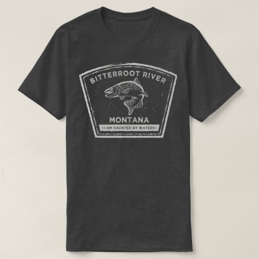 Bitterroot River Montana Fly Fishing T-shirt (Design voorkant)