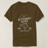 Bitterroot River Montana Fly Fishing T-shirt (Design voorkant)