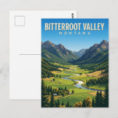 Bitterrootvallei Montana Briefkaart (Voorkant / Achterkant)