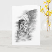 Bittersweet Angel-Wenskaart Kaart (Gele Bloem)