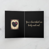 Bittersweet Gothic Valloween Rozen Kaart (Binnen)