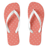 Bitterzoet en witte stippen teenslippers (Voetbed)
