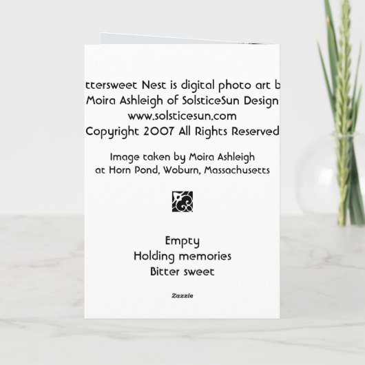 Bitterzoet Nest Kaart (Achterkant)