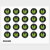 Bitterzoete Funny Bitter Gourd Pun Dark BG Ronde Sticker (Vel)