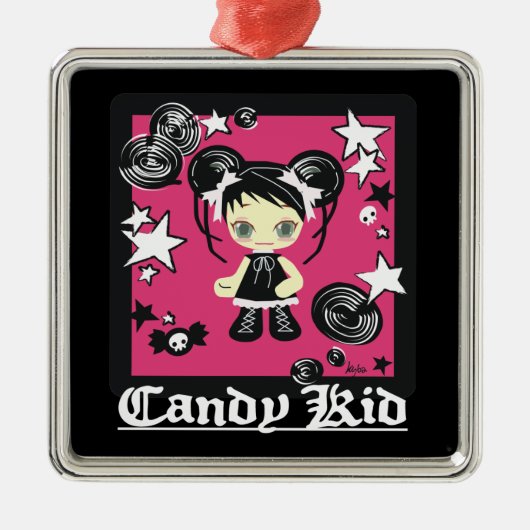 Bitterzoete Lili-gothic Metalen Ornament (Voorkant)