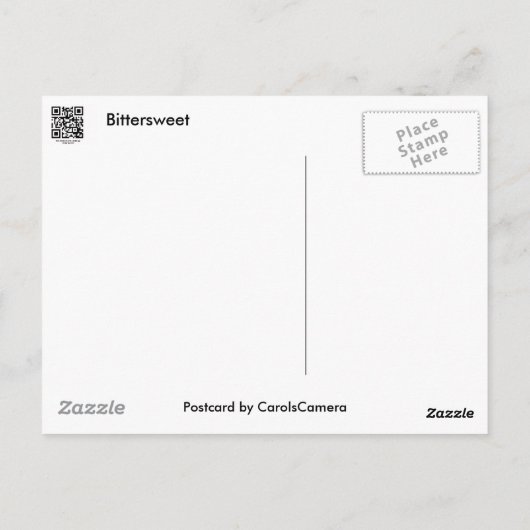 Bitterzoete wijnbessen briefkaart (Achterkant)