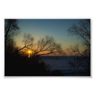 bitterzoete zonsondergang foto afdruk