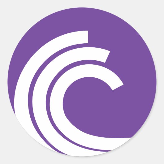 BitTorrent-Stickers Ronde Sticker (Voorkant)