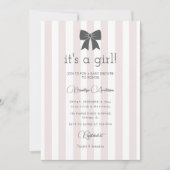 Bitty Bow Het is een meisje Baby shower Kaart (Voorkant)
