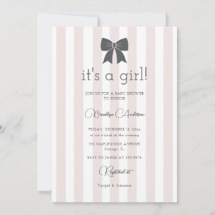 Bitty Bow Het is een meisje Baby shower Kaart