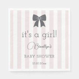 Bitty Bow Het is een meisje Baby shower Servet