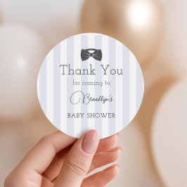 Bitty Bow Oh Boy Baby shower Bedankt Ronde Sticker