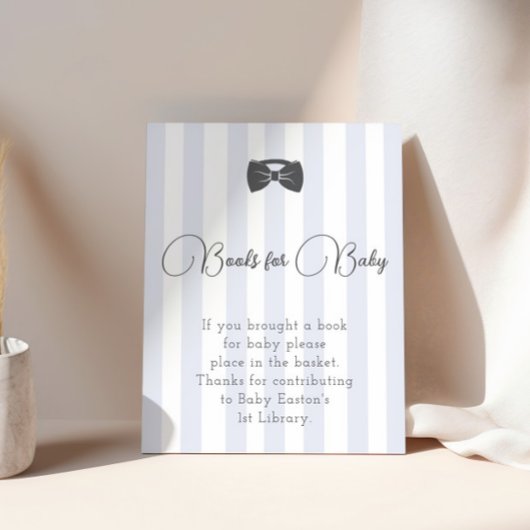 Bitty Bow Oh Boy Baby shower Boeken voor Baby Sign Poster