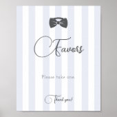 Bitty Bow Oh Boy Baby Shower Favoren Poster (Voorkant)