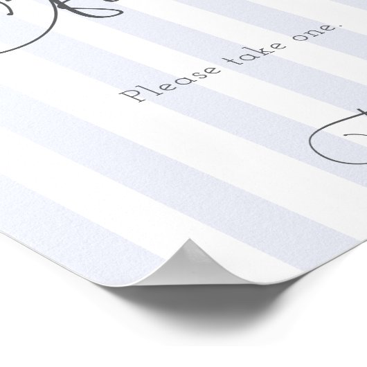 Bitty Bow Oh Boy Baby Shower Favors Poster (Hoek)