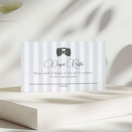Bitty Bow Oh Boy Baby shower Luier Raffle Informatiekaartje