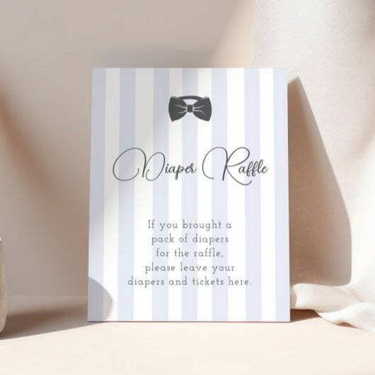 Bitty Bow Oh Boy Baby shower Luierteken Poster