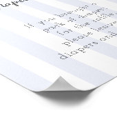 Bitty Bow Oh Boy Baby shower Luierteken Poster (Hoek)