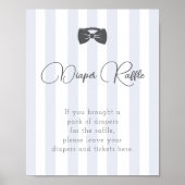 Bitty Bow Oh Boy Baby shower Luierteken Poster (Voorkant)