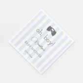 Bitty Bow Oh Boy Baby shower Servet (Hoek)