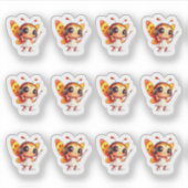 Bitty Butterfly 12 Sticker Blad (Voorkant)