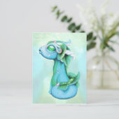 Bitty Water Dragon Briefkaart (Staand voorkant)