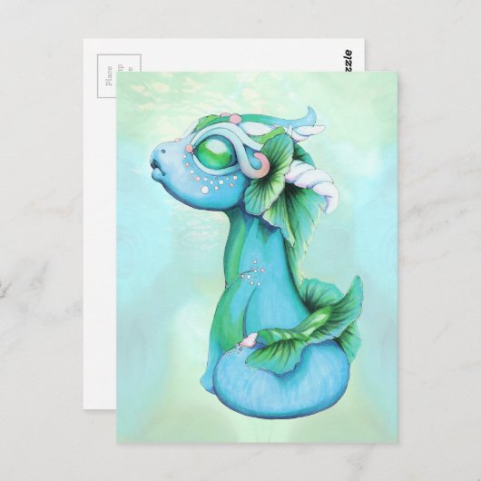 Bitty Water Dragon Briefkaart (Voorkant / Achterkant)