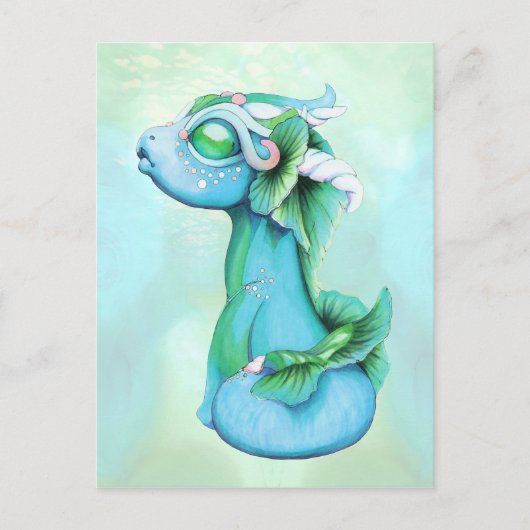 Bitty Water Dragon Briefkaart (Voorkant)