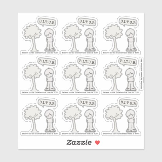 BITUB (geloof in het ongelooflijke) Sticker (Vel)