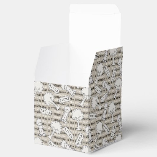 BITUB-patroon (geloof in het ongelooflijke) Bedankdoosjes (Geopend)