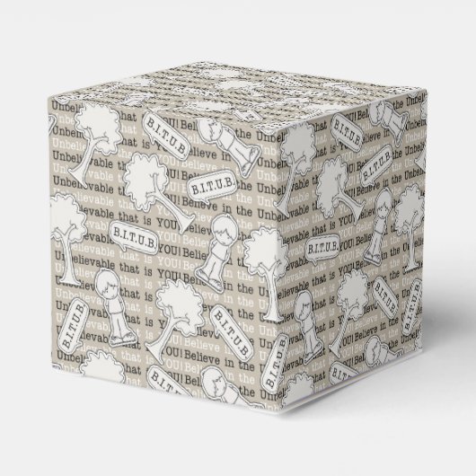 BITUB-patroon (geloof in het ongelooflijke) Bedankdoosjes (Achterkant)