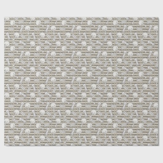 BITUB-patroon (geloof in het ongelooflijke) Cadeaupapier (Vlak)