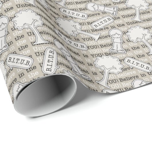BITUB-patroon (geloof in het ongelooflijke) Cadeaupapier (Rol Hoek)