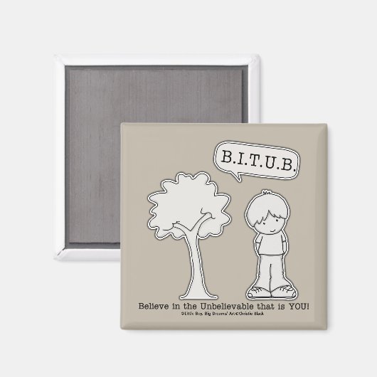 BITUB-patroon (geloof in het ongelooflijke) Magneet (Voorkant / Achterkant)