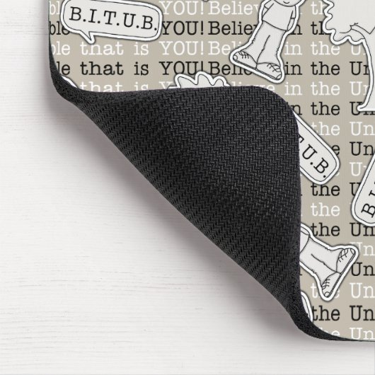 BITUB-patroon (geloof in het ongelooflijke) Muismat (Hoek)