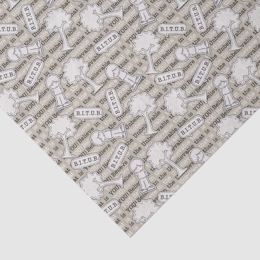 BITUB-patroon (geloof in het ongelooflijke) Tissuepapier (Detail)