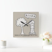 BITUB-patroon (geloof in het ongelooflijke) Vierkante Klok (Huis)