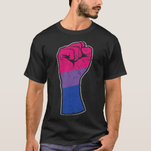Biual First BI Pride Flag Support Resist Rights LG T-shirt