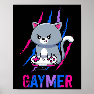 Biual Gaymer Geek Pride LGBT-videogameliefhebbers  Poster