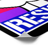 Biual Pride Resist Parade Party LGBTQ Flag Gift T Poster (Hoek)