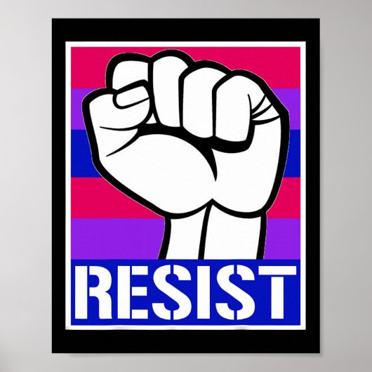 Biual Pride Resist Parade Party LGBTQ Flag Gift T Poster (Voorkant)