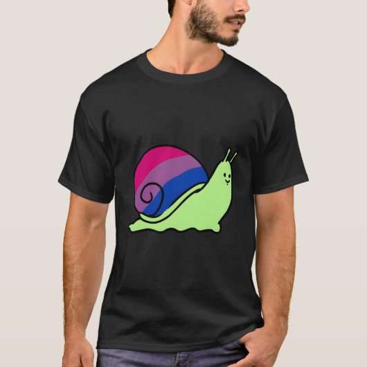 Biual Pride Snail Bual T-shirt (Voorkant)