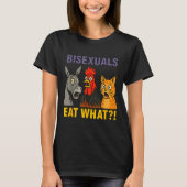 Biuals Eat What Surprised Chicken Cat Lgbt Pride  T-shirt (Voorkant)