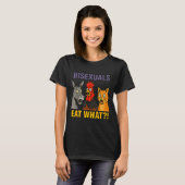 Biuals Eat What Surprised Chicken Cat Lgbt Pride  T-shirt (Voorkant volledig)