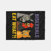 Biuals Eten Wat Verraste Kip Kat Lgbt Pride Fleece Deken (Voorkant (Horizontaal))